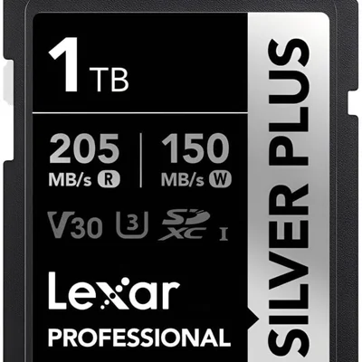 Cartão Memória Lexar Sd Xc 1TB 205mb/s Uhs-i V30 Silver Plus Lsdsipl001t-bnnng
