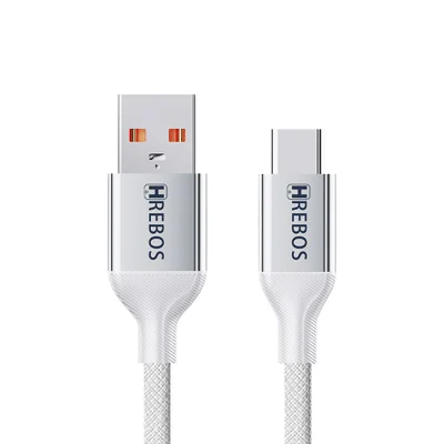 Cabo Hrebos Usb-a Usb-c 100w Turbo Soft Braid Cb-506c Branco
