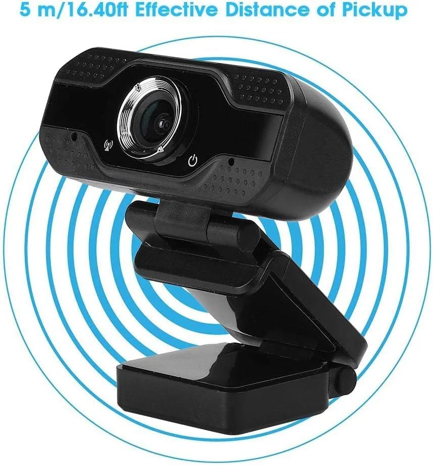 Imagem 2 de 5 do produto Webcam Full Hd 1080p Com Microfone Para Computador E Notebook – Câmera Usb Plug & Play Com Redução De Ruído E Suporte Ajustável Para Aulas Online, Reuniões E Home Office