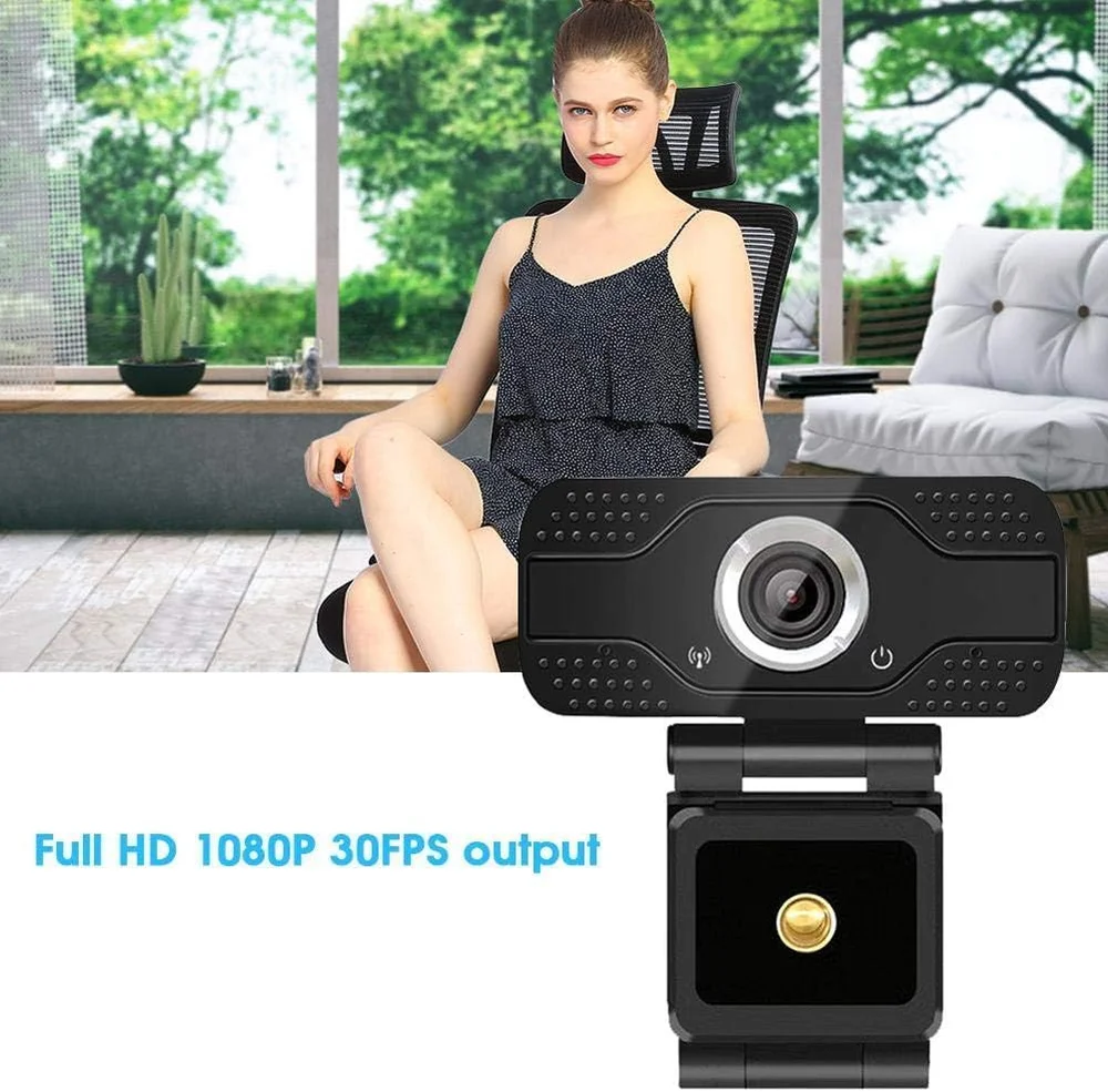 Imagem 3 de 5 do produto Webcam Full Hd 1080p Com Microfone Para Computador E Notebook – Câmera Usb Plug & Play Com Redução De Ruído E Suporte Ajustável Para Aulas Online, Reuniões E Home Office
