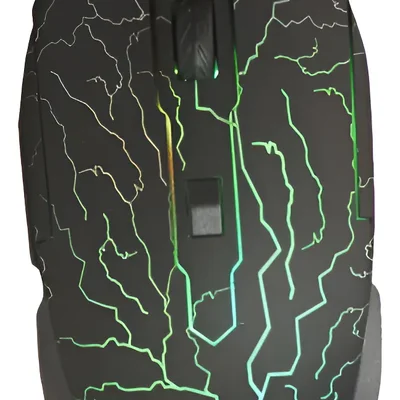 Mouse Gamer Usb Para Jogos Inova Cor Preto Com LED