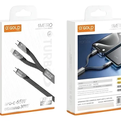 Cabo 2 Em 1 Tipo-c Para Iphone E Tipo-c Para Tipo-c Com Imã Cinza-escuro