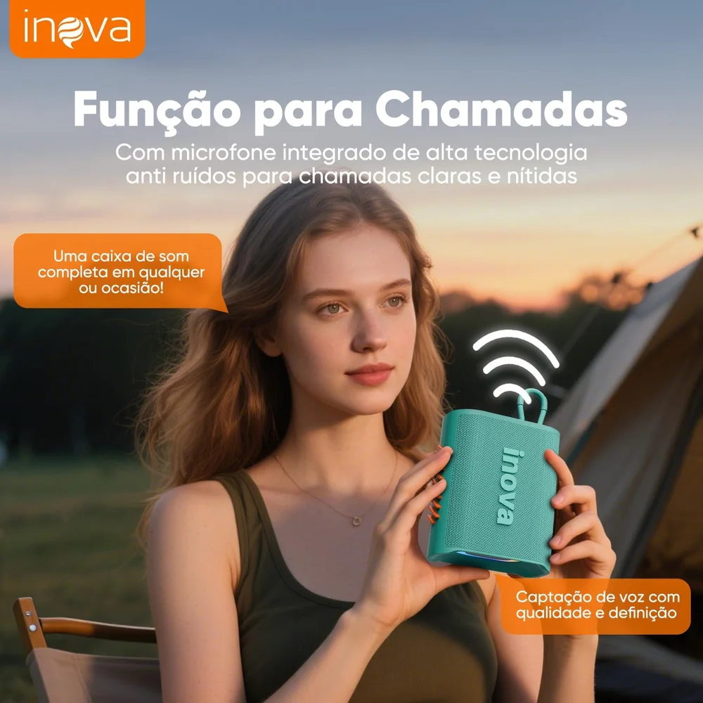 Caixa De Som, Inava, Go-4 Pro, Bluetooth, Portátil,12h De Reprodução, À Prova D'água Ip67, Luzes RGB, Tws/fm/usb/tf(verde) Caixa De Som, Inava, Go-4 Pro, Bluetooth, Portátil,12h De Reprodução, À Prova D'água Ip67, Luzes RGB, Tws/fm/usb/tf(verde)