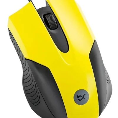 Mouse Usb Amarelo Bright