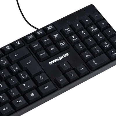 Teclado Com Fio Usb Preto Maxprint Officeeasy Preto