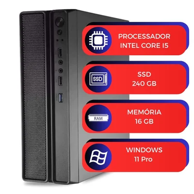 Computador Slimdesk Case Multipc Intel i5 16gb SSD 240GB W11