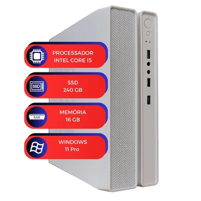 Computador Multipc Slimdesk Branco i5 16gb SSD 240GB Win11