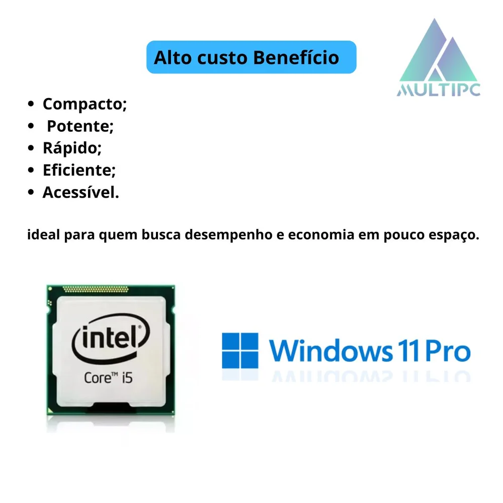 Computador Multipc Slimdesk Branco i5 16gb SSD 240GB Win11