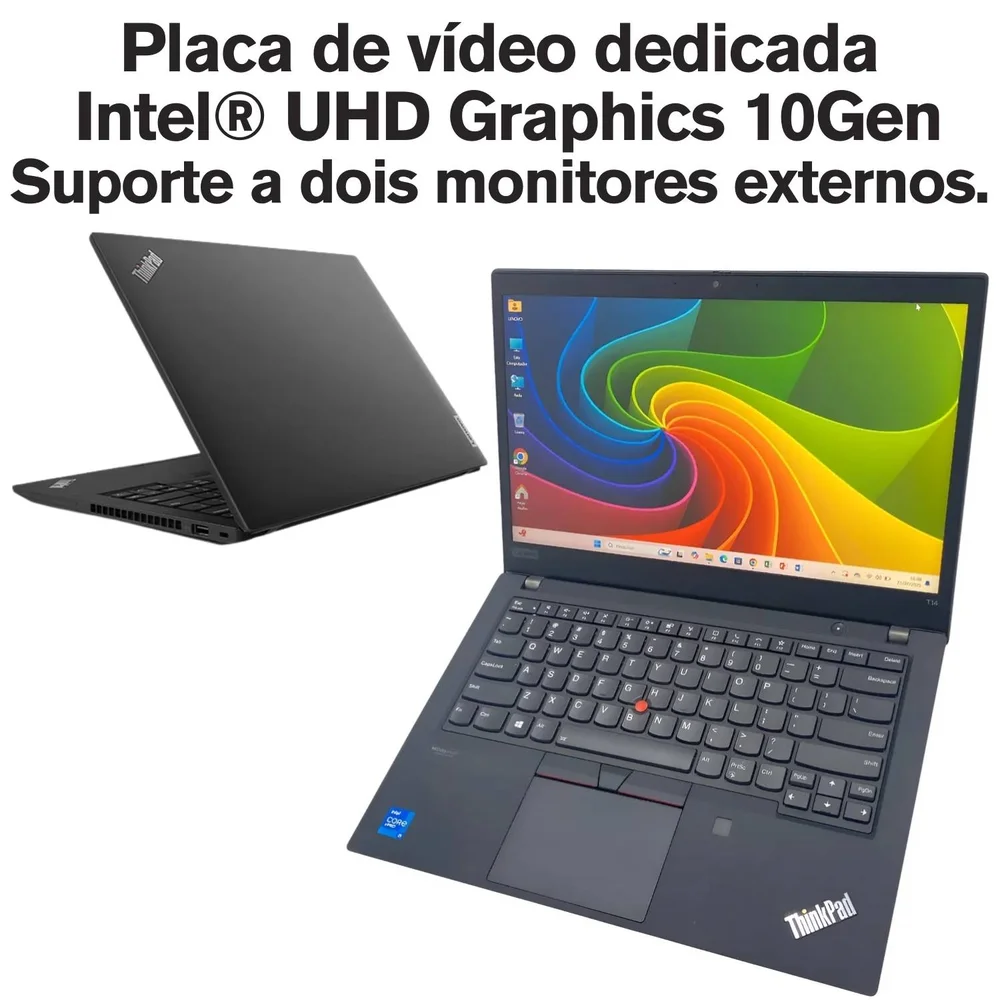 Imagem 3 de 5 do produto Usado - Notebook Lenovo Thinkpad T14 Core i5 SSD 256gb 16gb Tela Touch WINDOWS 11 Pro