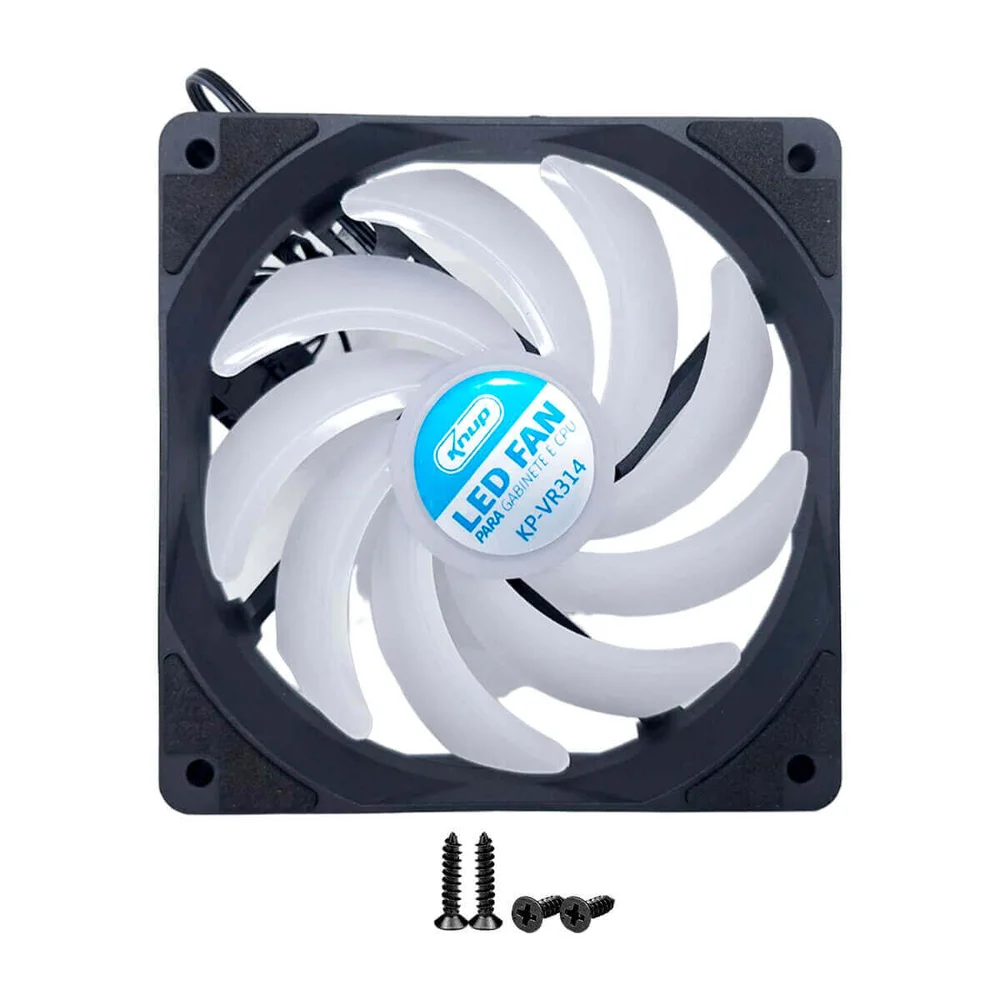 Ventoinha Fan Cooler LED Colorido Para Gabinete E Cpu Silencioso 8
