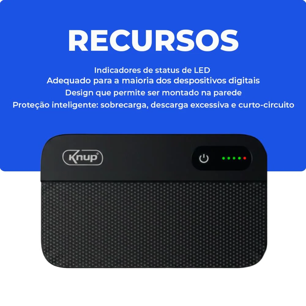 Mini Nobreak Dc 18w Bivolt Saídas 5v/9v/12v/24v Proteção Sobrecarga