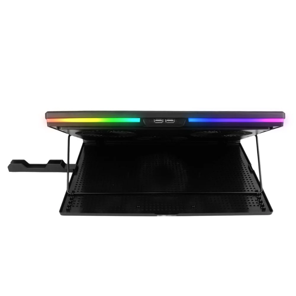 Imagem 2 de 5 do produto Suporte Notebook Gamer 3 Fans LED 5v Resfriamento Eficiente Entrada Usb