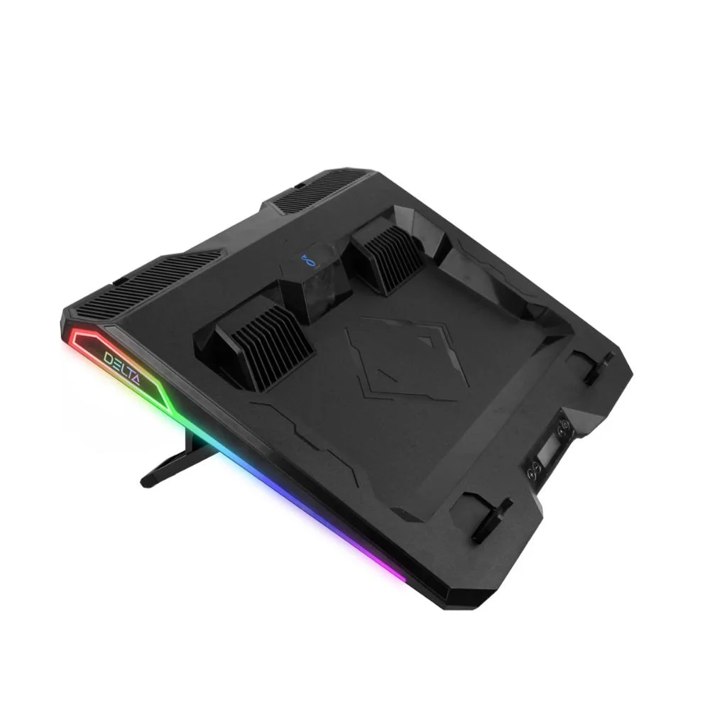 Imagem 3 de 5 do produto Suporte Gamer Para Notebook RGB Com Cooler Turbo Silencioso E 7 Níveis De Altura