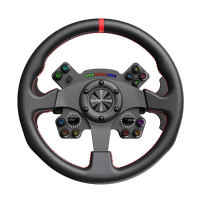 Volante Gamer Pxn W Cs R2 Alumínio Fibra De Carbono 13 Botões E LEDs RGB