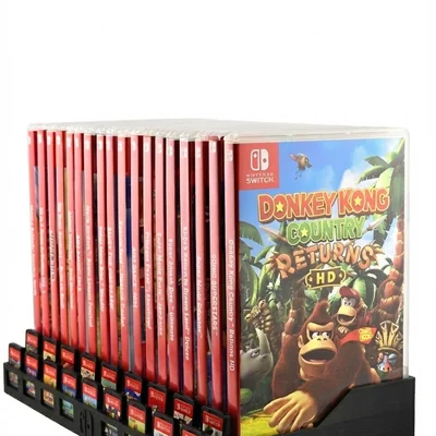 Organizador 18 Espaços Para Jogos Nintendo Switch 1 E 2 – Suporte P/ Caixas E Cartuchos