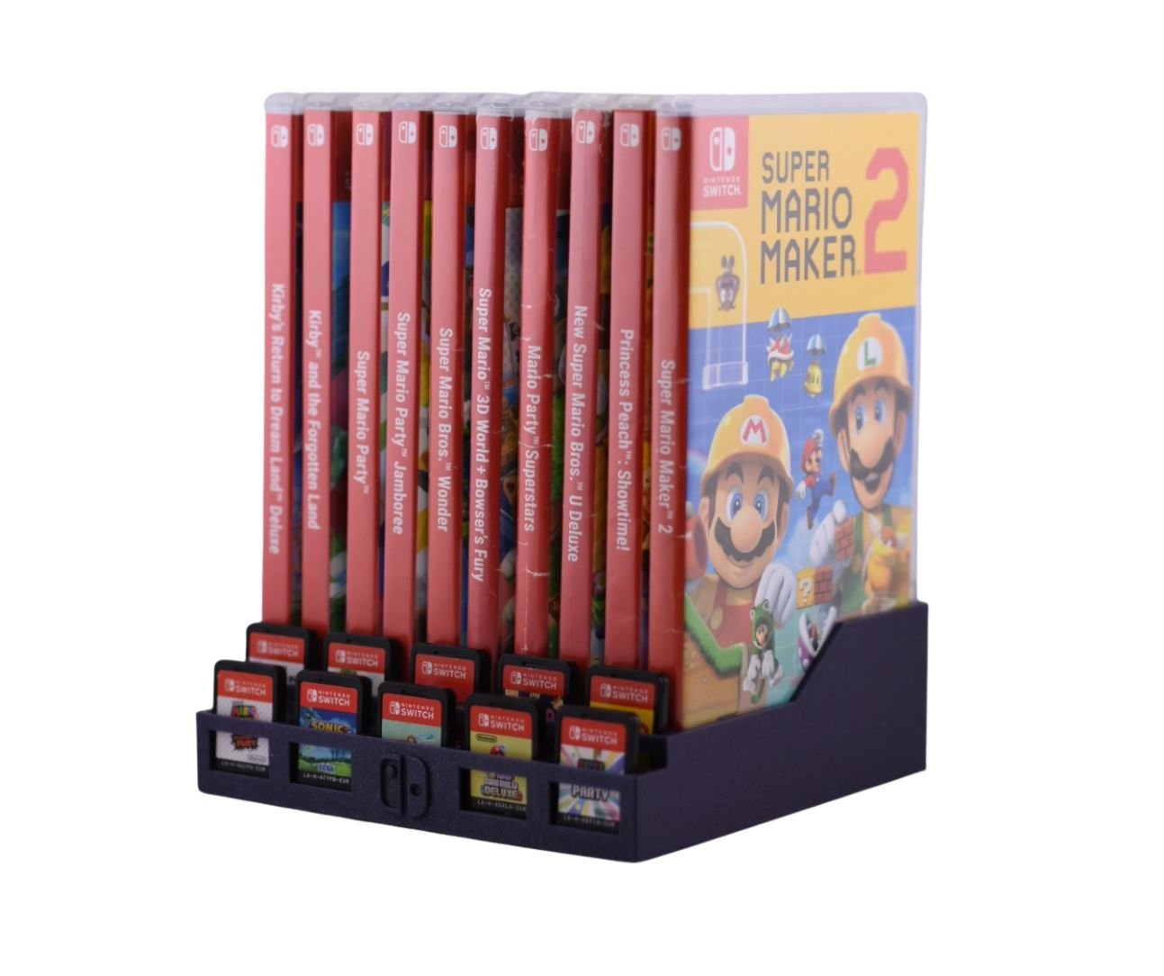 Organizador 10 Espaços Para Jogos Nintendo Switch 1 E 2 – Suporte P/ Caixas E Cartuchos
