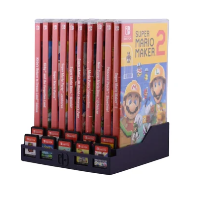Organizador 10 Espaços Para Jogos Nintendo Switch 1 E 2 – Suporte P/ Caixas E Cartuchos