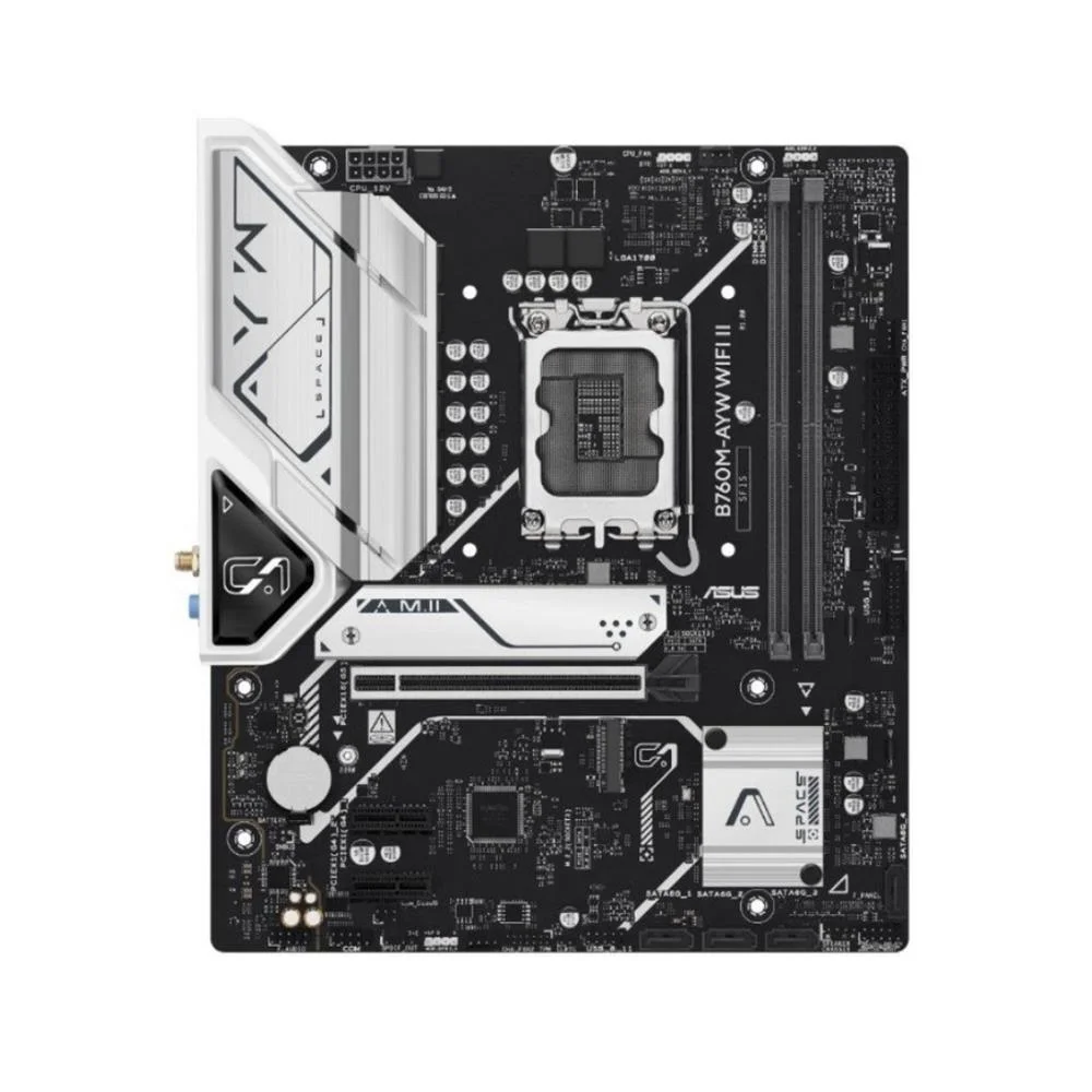 Placa-mãe Asus B760m-ayw Wifi Ii, Intel LGA 1700, Ddr5, Micro-atx, Preto 6