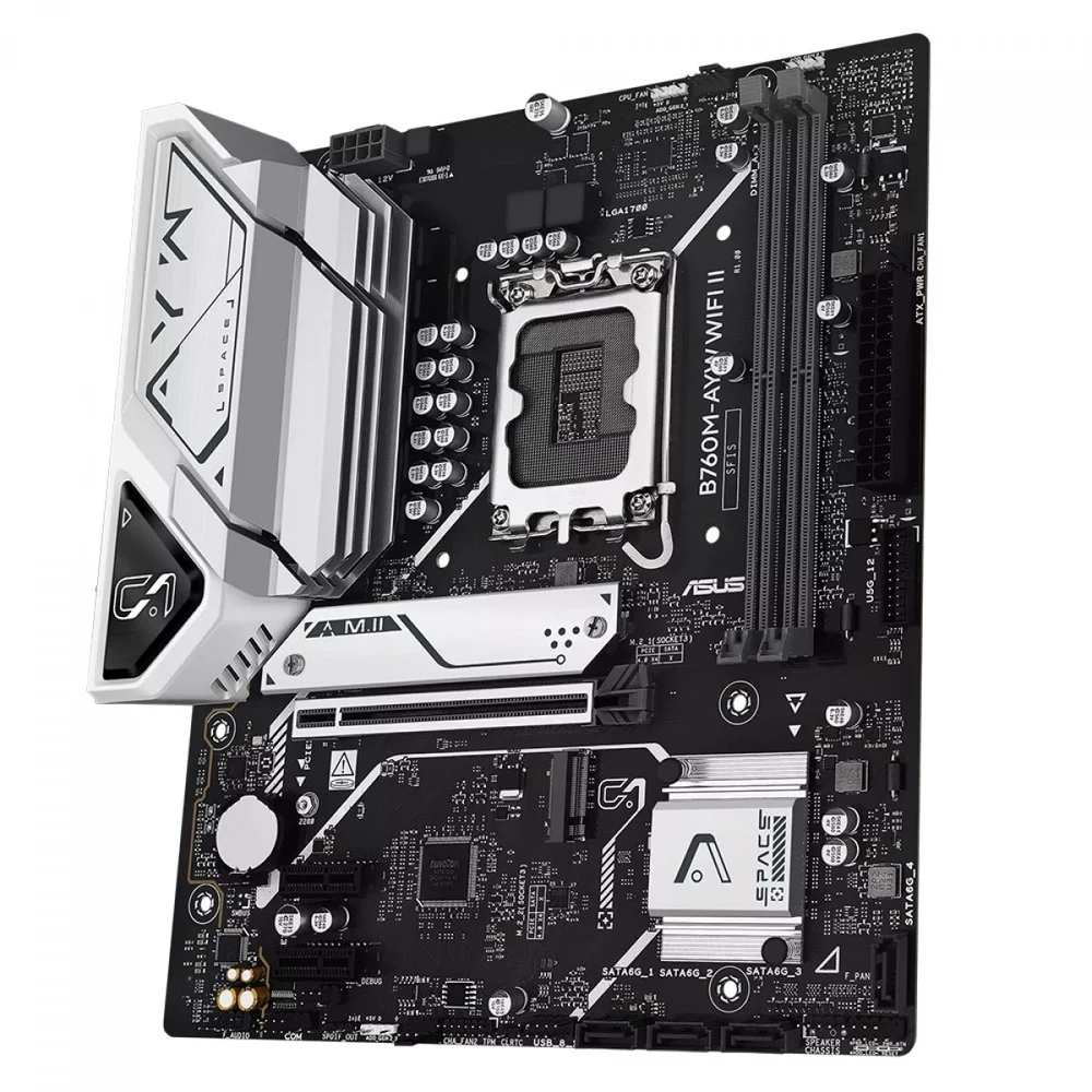 Placa-mãe Asus B760m-ayw Wifi Ii, Intel LGA 1700, Ddr5, Micro-atx, Preto 7