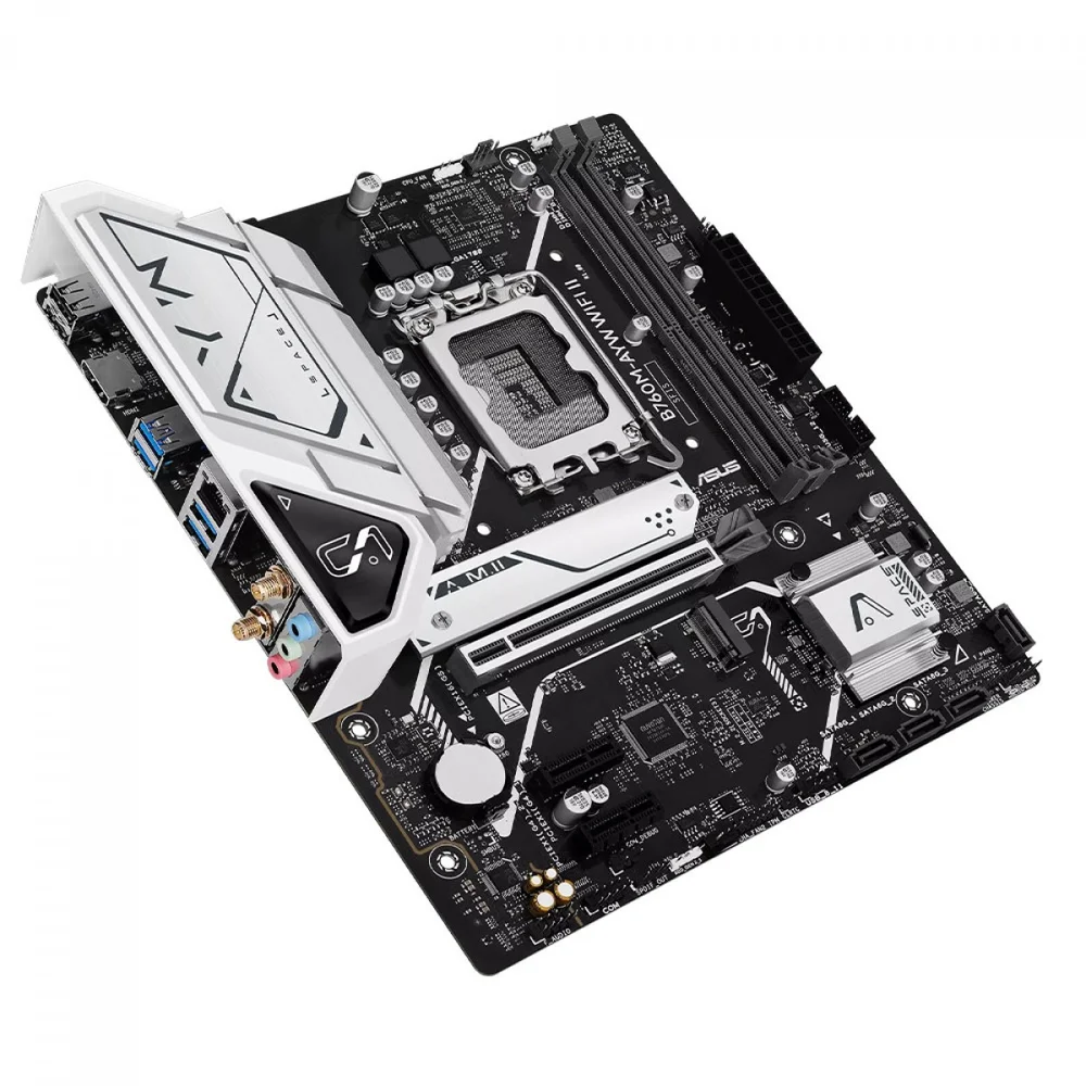 Placa-mãe Asus B760m-ayw Wifi Ii, Intel LGA 1700, Ddr5, Micro-atx, Preto 8