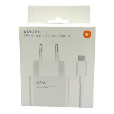 Carregador Tomada Xiaomi Mdy-16-ef 33w Mi Turbo - Branco + Cabo Usb / Usb-c