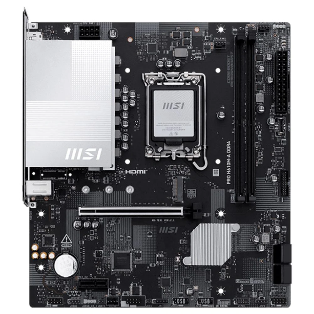 Imagem 2 de 4 do produto Placa Mae Msi Pro H610m-a Ddr4 LGA 1700 12 13 E 14 Geracao