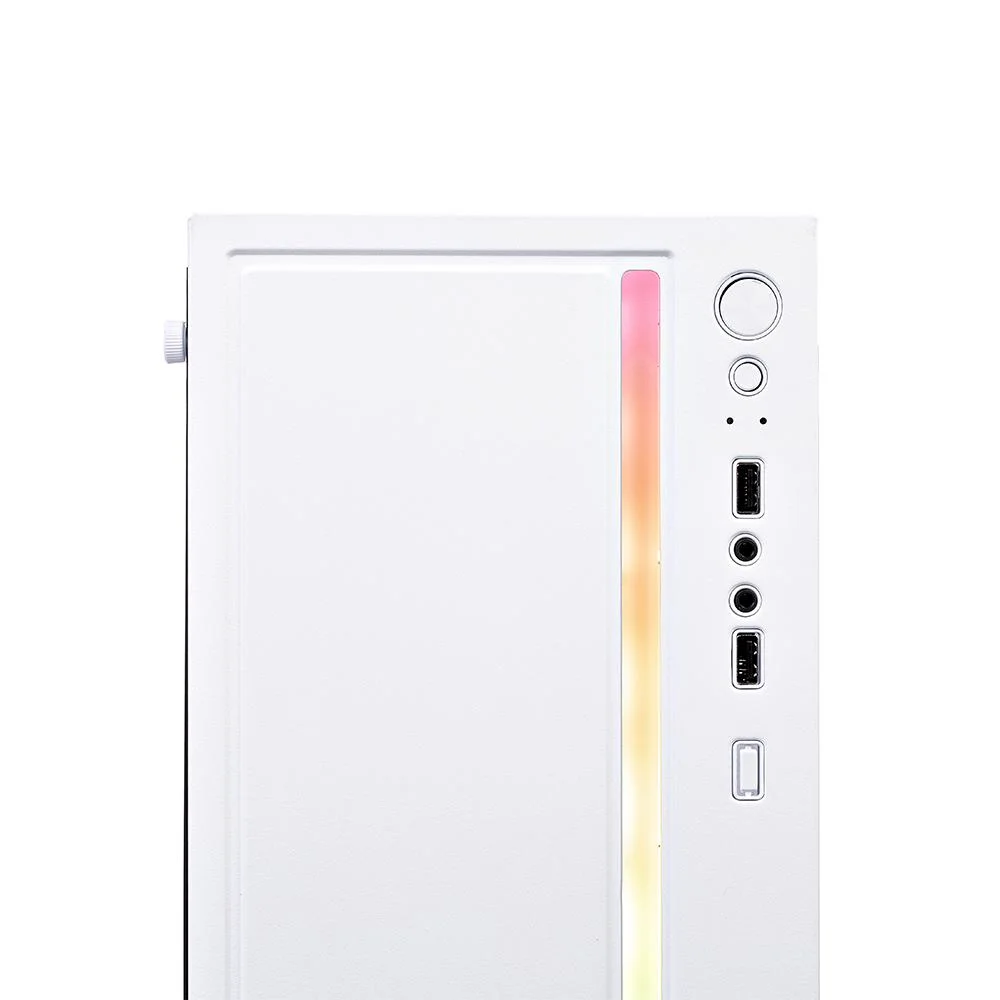 Imagem 2 de 5 do produto Gabinete Gamer Round5 Viper White RGB Mid Tower Matx Sem Fans Branco