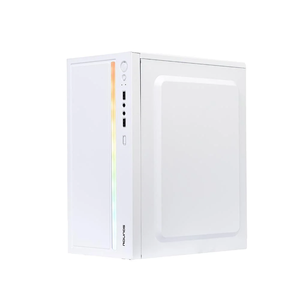 Imagem 3 de 5 do produto Gabinete Gamer Round5 Viper White RGB Mid Tower Matx Sem Fans Branco