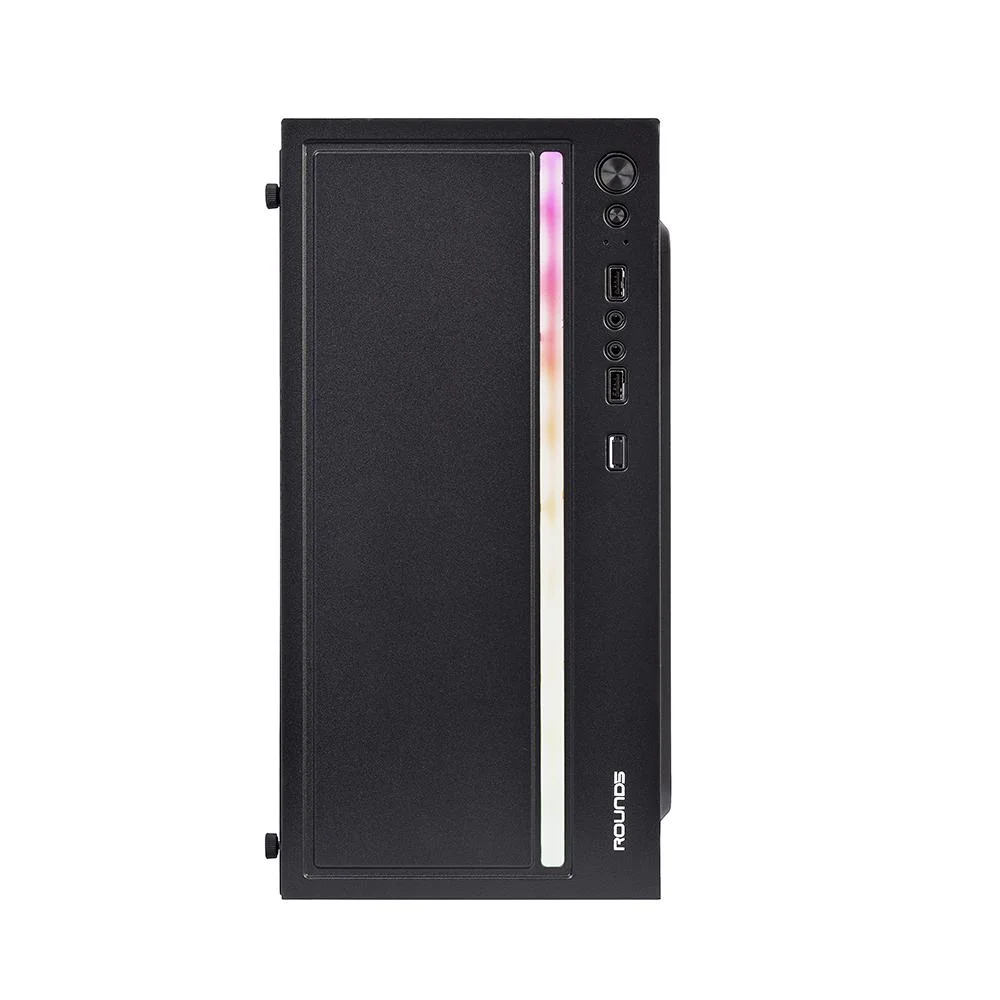 Imagem 4 de 5 do produto Gabinete Gamer Round5 Viper Black RGB Mid Tower Matx Sem Fans Preto