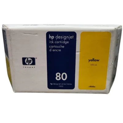 Cartucho Hp 80 C4848a Amarelo 350ml Designjet 1050 1055 Novo