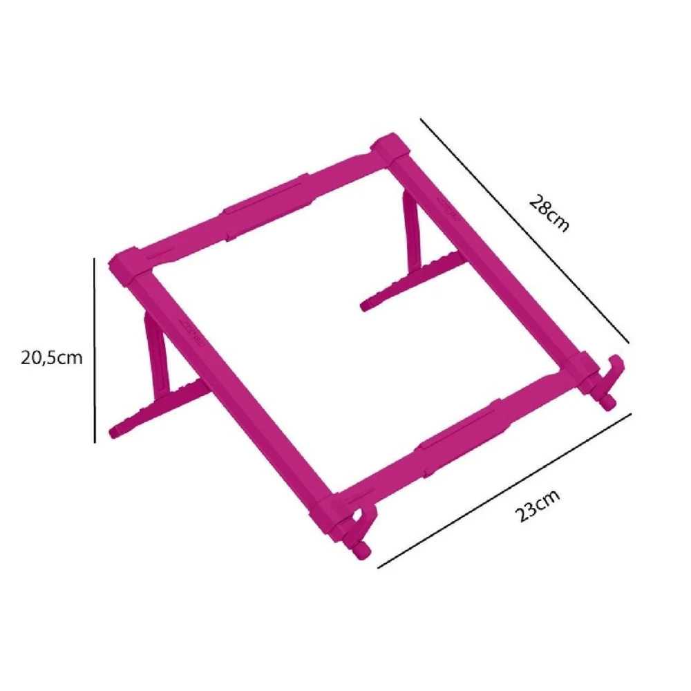 Imagem 3 de 3 do produto Suporte Reliza Para Notebook Abs Pink