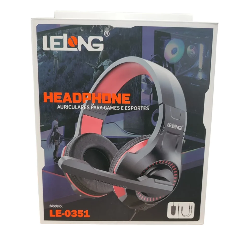 Headset Gamer Multimidia Le-Long Com Fio Para Pc Notebook Consoles e Smartphones Som Estéreo Headset Gamer Multimidia Le-Long Com Fio Para Pc Notebook Consoles e Smartphones Som Estéreo