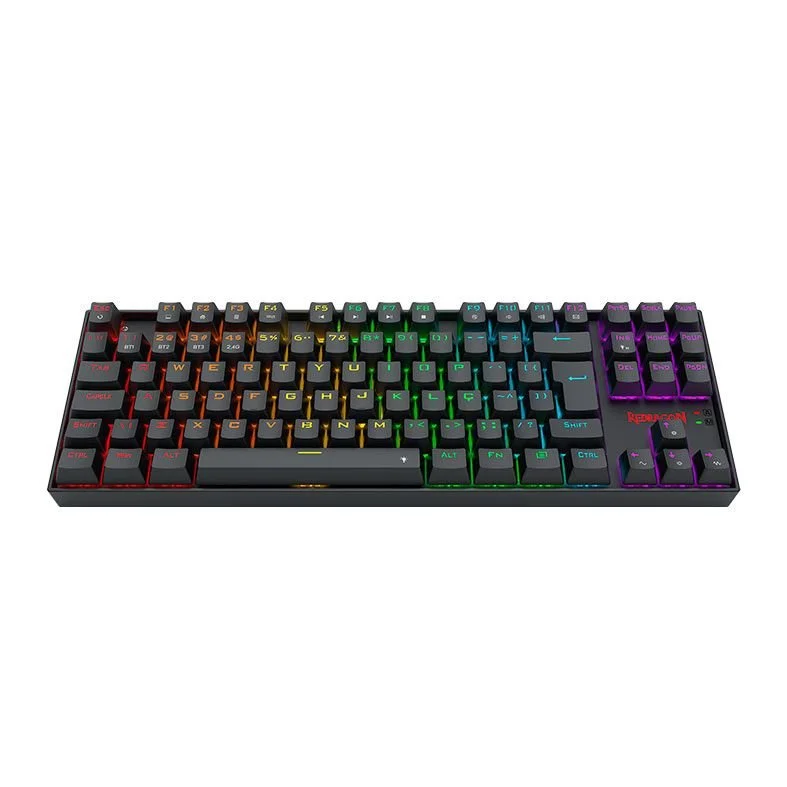 Imagem 4 de 5 do produto Teclado Mecanico Gamer Redragon Kumara Elite Rainbow, Wireless, Switch Blue, Preto - K552-krs