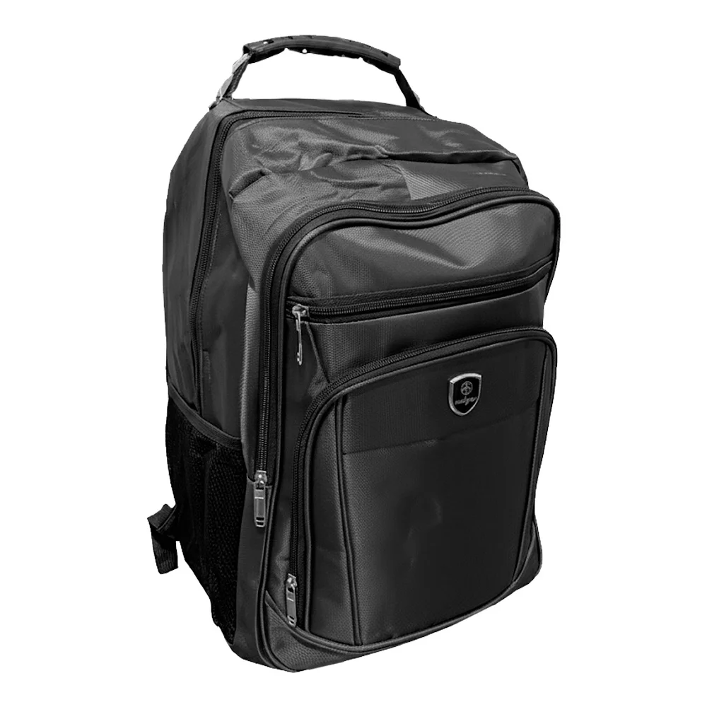 Imagem 3 de 4 do produto Mochila Preta Poliéster Notebook 15.6" Reforçada Escolar Trabalho - Caleja