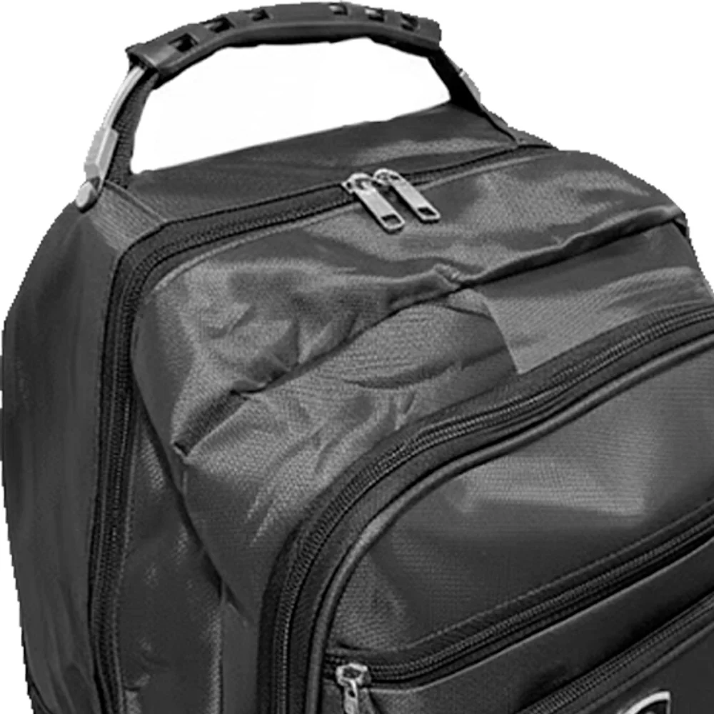 Imagem 4 de 4 do produto Mochila Preta Poliéster Notebook 15.6" Reforçada Escolar Trabalho - Caleja