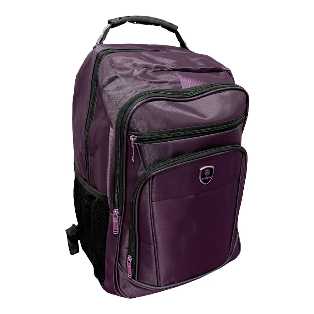 Imagem 2 de 4 do produto Mochila Vinho Poliéster Notebook 15.6" Reforçada Escolar Trabalho - Caleja