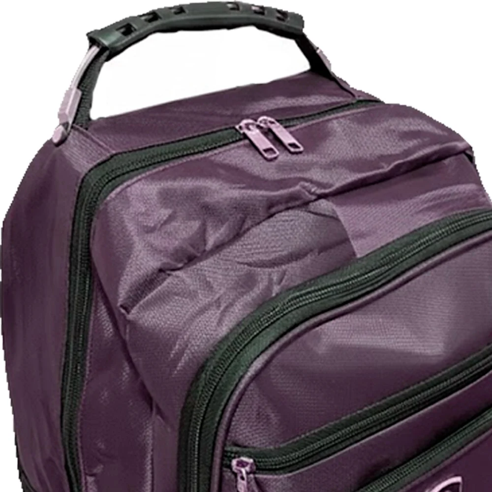 Imagem 4 de 4 do produto Mochila Vinho Poliéster Notebook 15.6" Reforçada Escolar Trabalho - Caleja