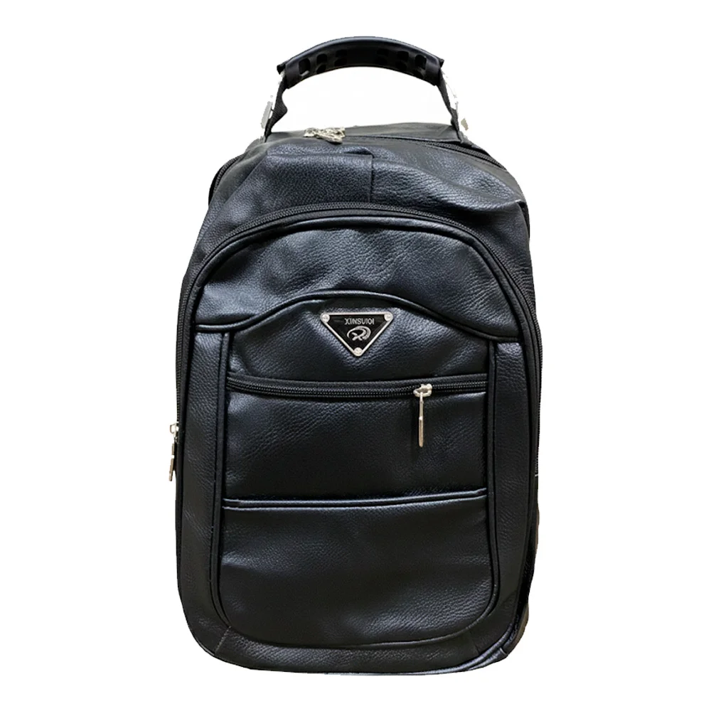 Imagem 2 de 4 do produto Mochila Pequena Pu Notebook 15" Couro Sintético Executiva Cabo Aço - Kimtino