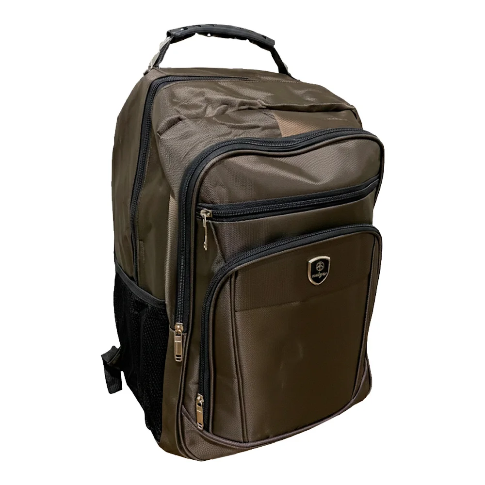 Imagem 3 de 4 do produto Mochila Marrom Poliéster Notebook 15.6" Reforçada Escolar Trabalho - Caleja
