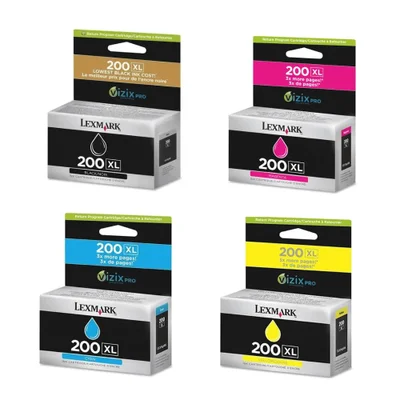 Cartucho De Tinta lexmark 200xl Kit 4 Cores Preto, Magenta, Ciano, Amarelo | 14l0174 14l0175 14l0176 14l0177
