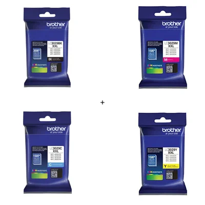 Cartucho De Tinta Brother Lc3029 Kit 4 Cores Preto, Magenta, Ciano, Amarelo | Mfc-j6935dw J6935