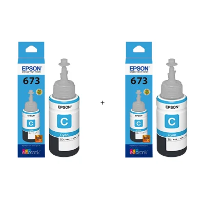Cartucho De Tinta Epson T673 Kit 2 T673220 Ciano | L800 L810 L805 L1800 L850
