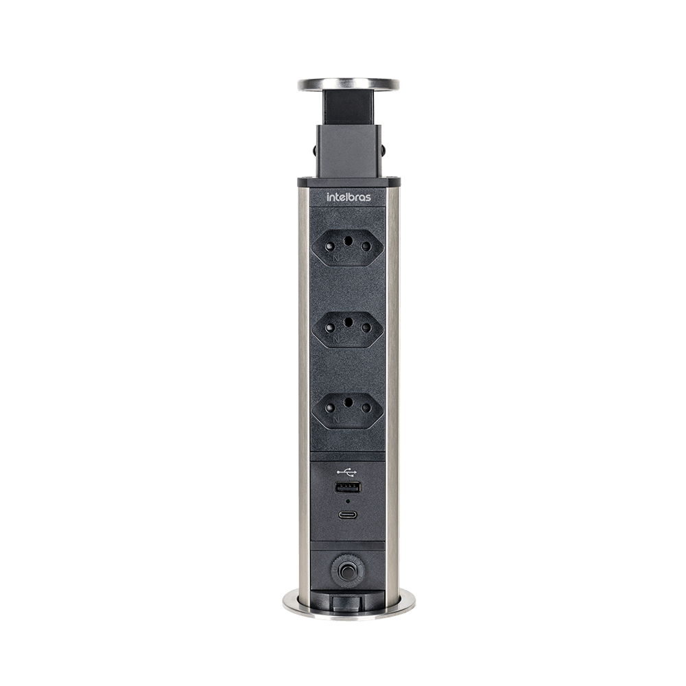 Protetor Eletrônico Torre 3 Tomadas Com Usb Epe 3003+ Intelbras