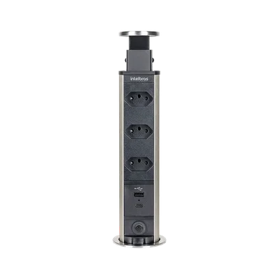 Protetor Eletrônico Torre 3 Tomadas Com Usb Epe 3003+ Intelbras