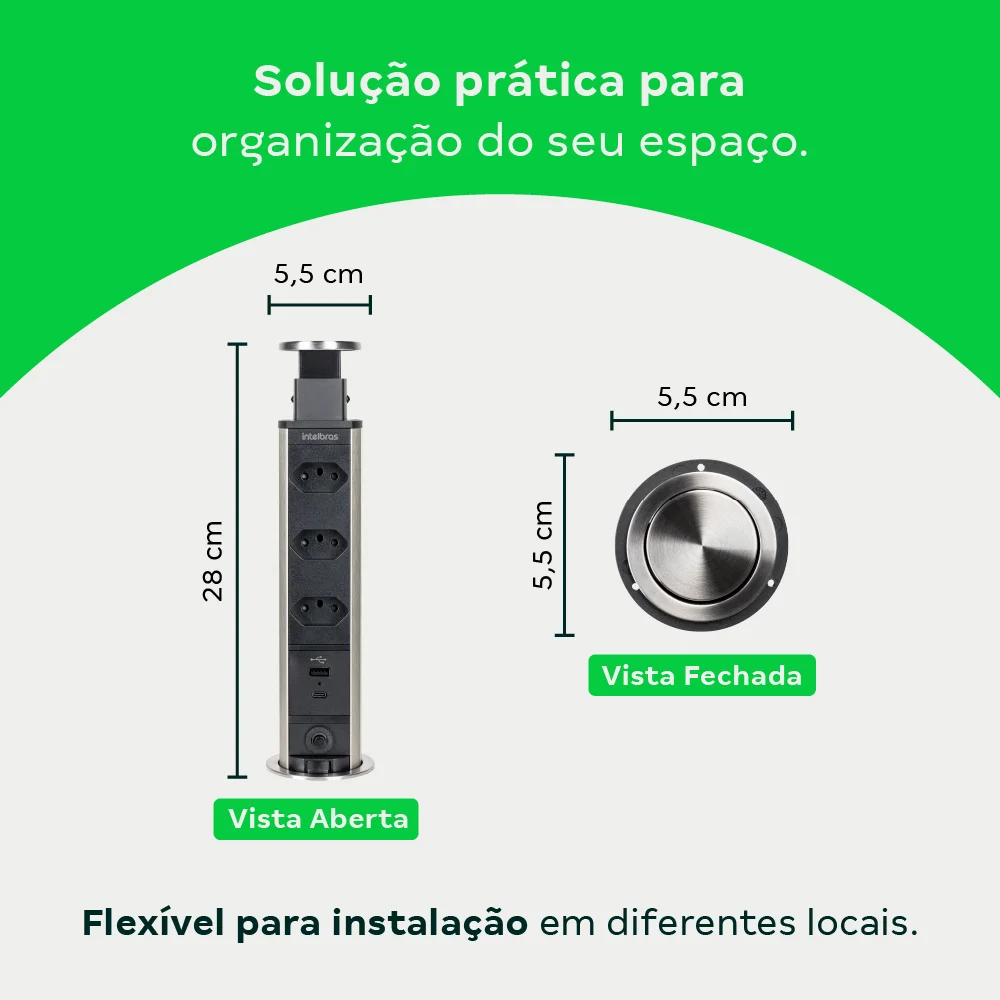 Protetor Eletrônico Torre 3 Tomadas Com Usb Epe 3003+ Intelbras