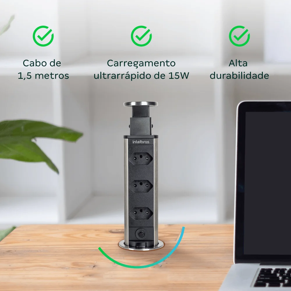 Protetor Eletrônico Torre De Tomada Para Embutir Epe 3003 Intelbras