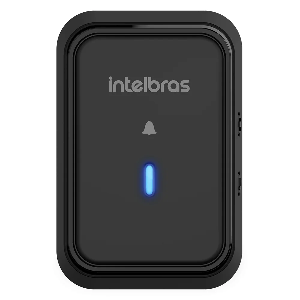 Imagem 2 de 5 do produto Campainha Sem Fio Com Bateria Cib 101s Preta Intelbras