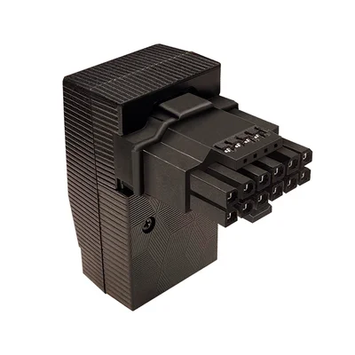 Adaptador Placa De Vídeo (GPU) 16 Pinos, Curvo 90 Graus PCI-E 5.0 12VHPWR, 4 Pinos (lado de cima), Preto