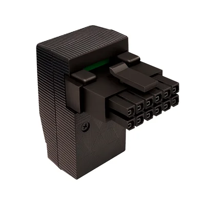 Adaptador Placa De Vídeo (GPU) 16 Pinos, Curvo 90 Graus PCI-E 5.0 12VHPWR, 4 Pinos (lado de baixo), Preto