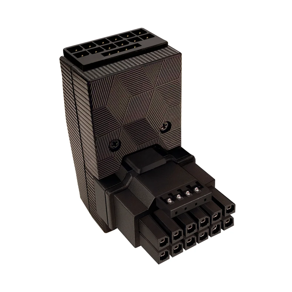 Adaptador Placa De Vídeo (GPU) 16 Pinos, Curvo 90 Graus PCI-E 5.0 12VHPWR, 4 Pinos (lado de baixo), Preto 6